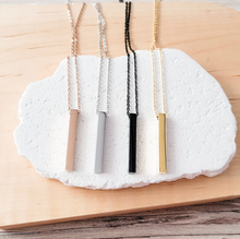 Load image into Gallery viewer, Vertical Bar Necklace — Leave Notes at Checkout
