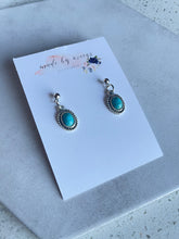 Load image into Gallery viewer, Western Metal - Mini Turquoise Ovals
