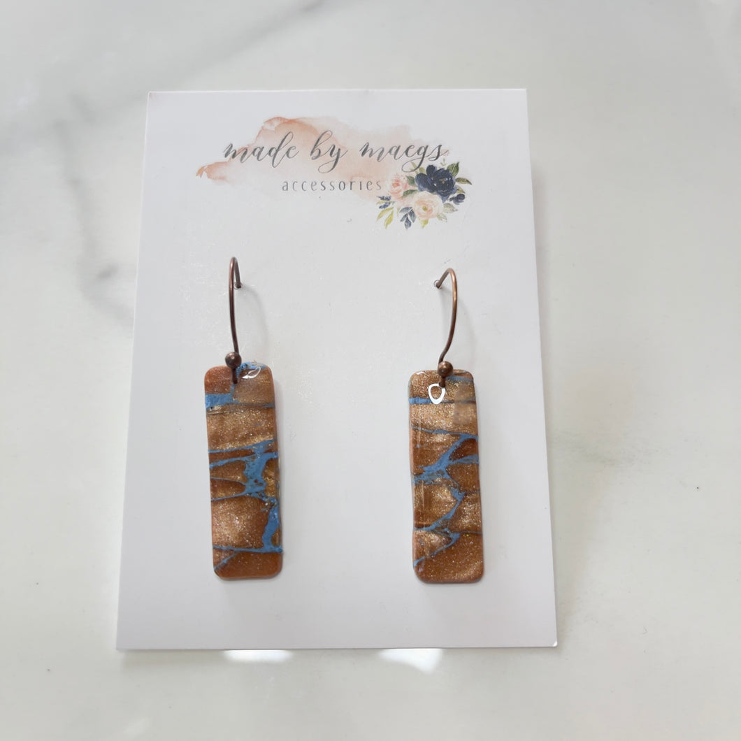 Copper Sea - Rectangle Dangles