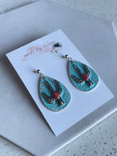 Load image into Gallery viewer, Western Metal - Turquoise Cactus Drops
