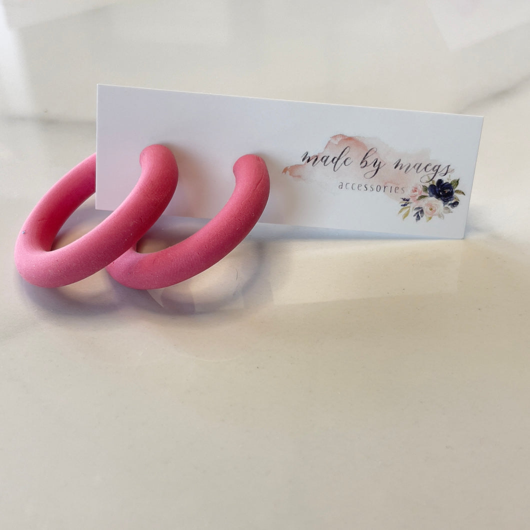 Hoops - 1.5” Baby Pink