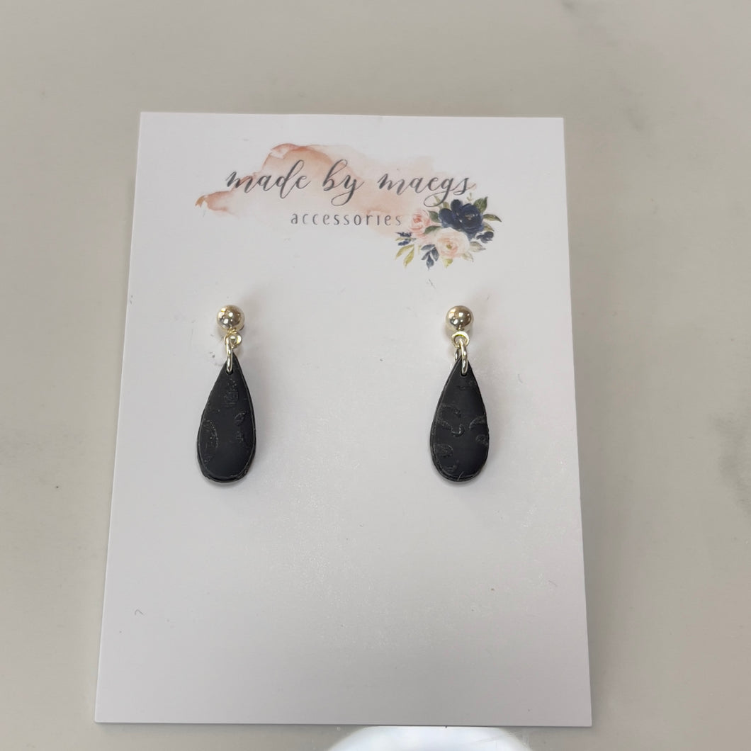 Matte Black Leopard - Micro Dangles