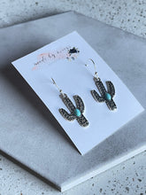 Load image into Gallery viewer, Western Metal - Turquoise Cactus
