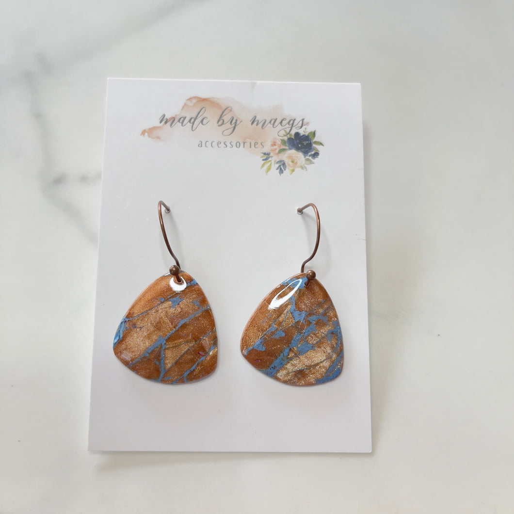 Copper Sea - Rounded Triangle Dangles