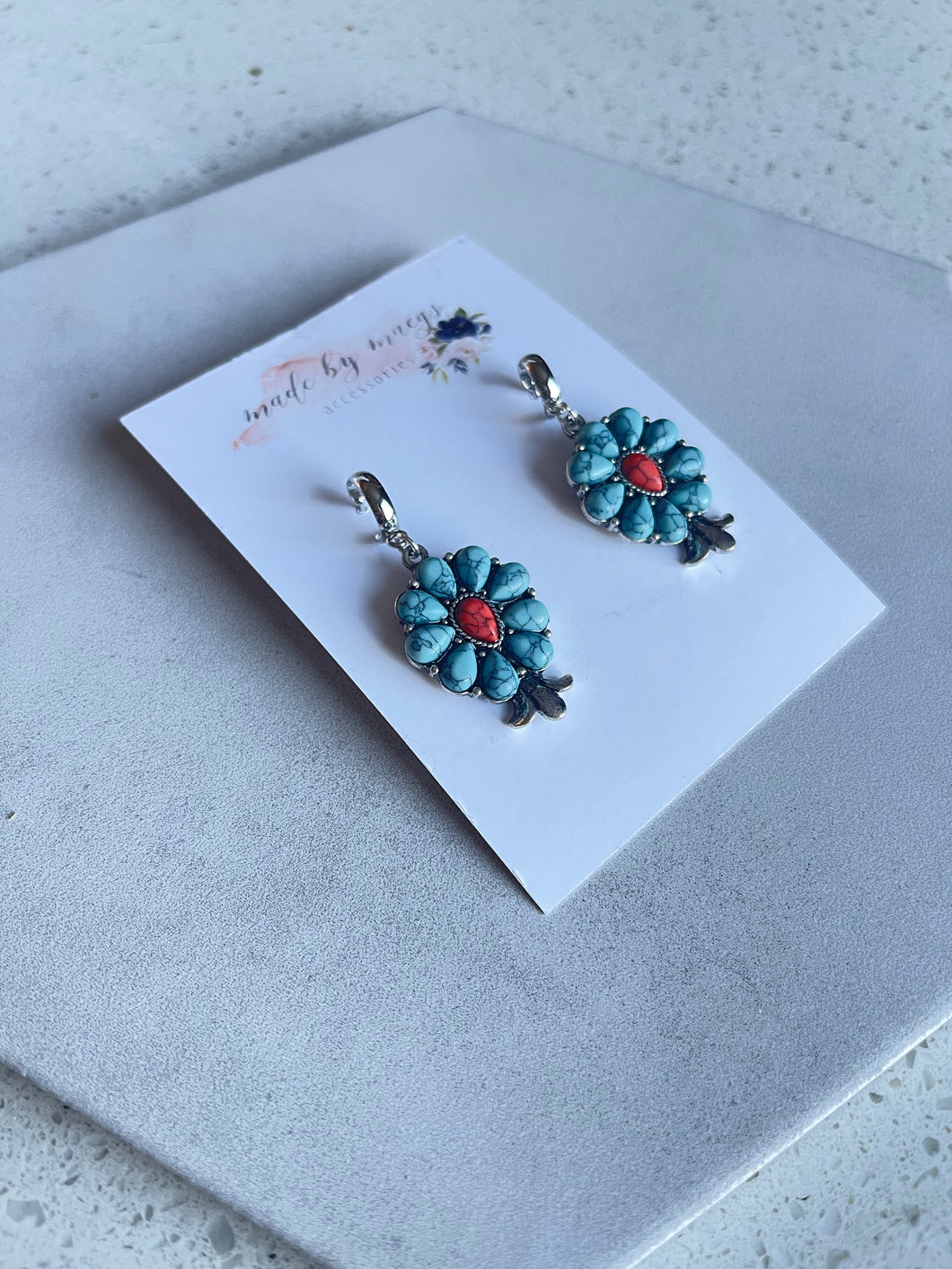 Western Metal - Turquoise Flower