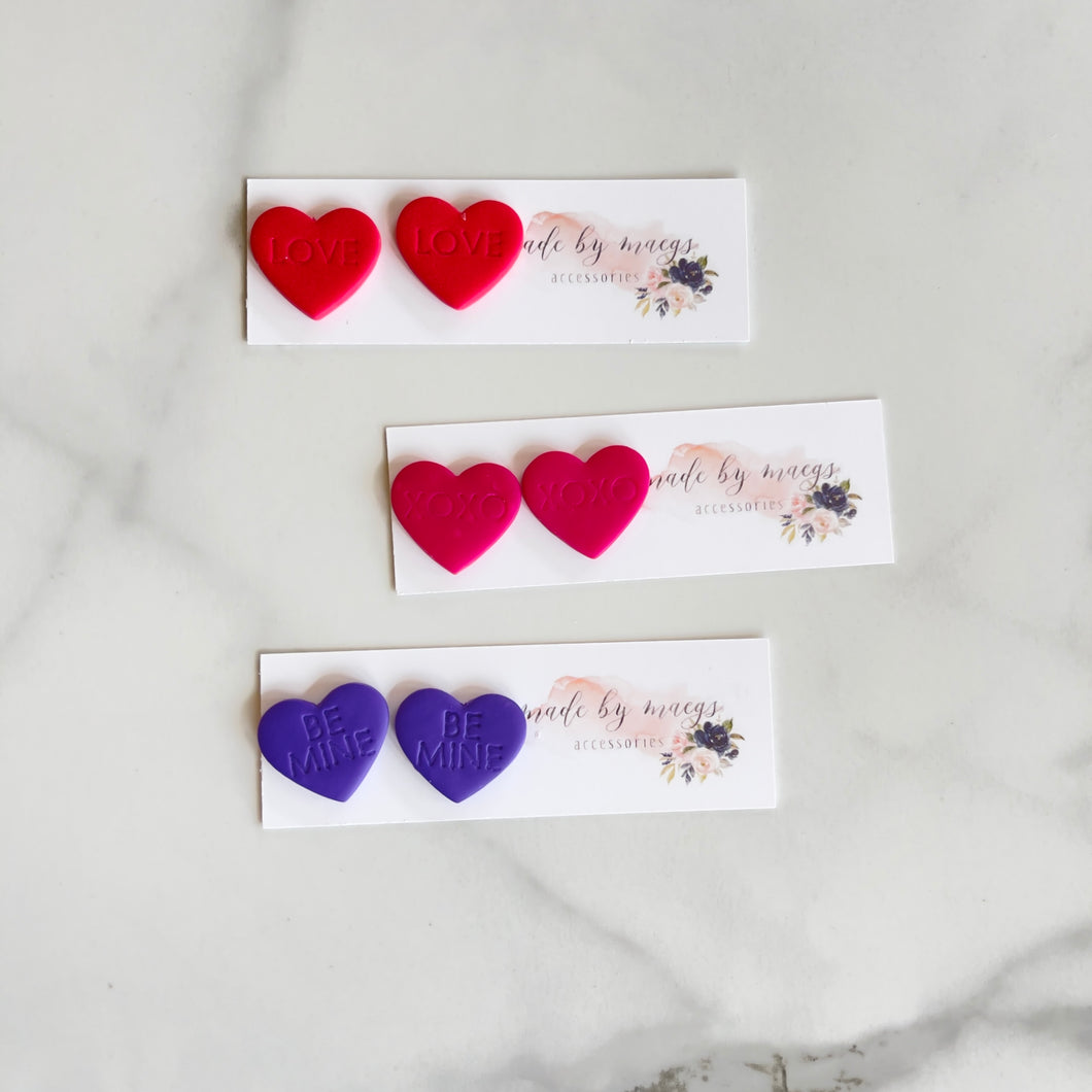 Conversation Heart Studs