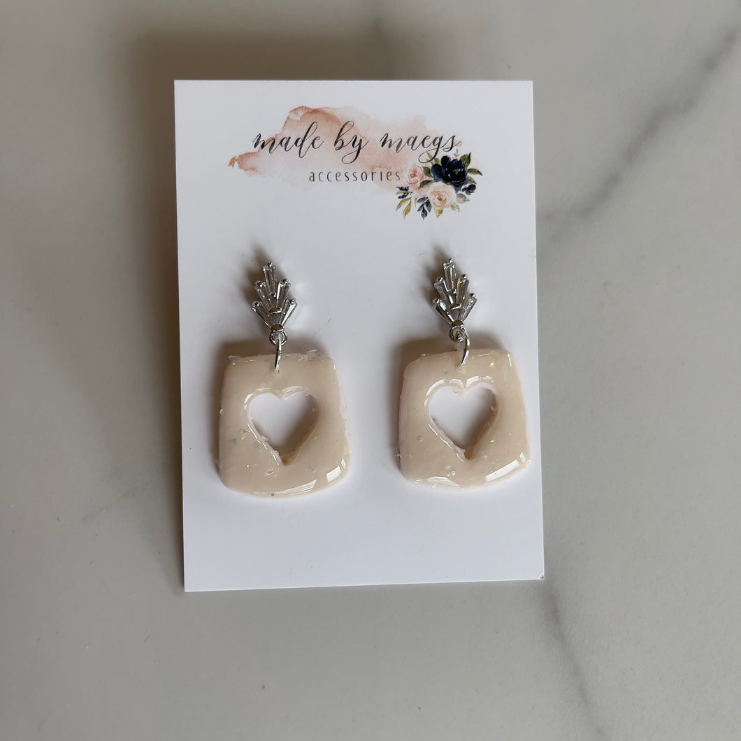 Date Night - Heart Cut-Out Ivory+Opal Dangles