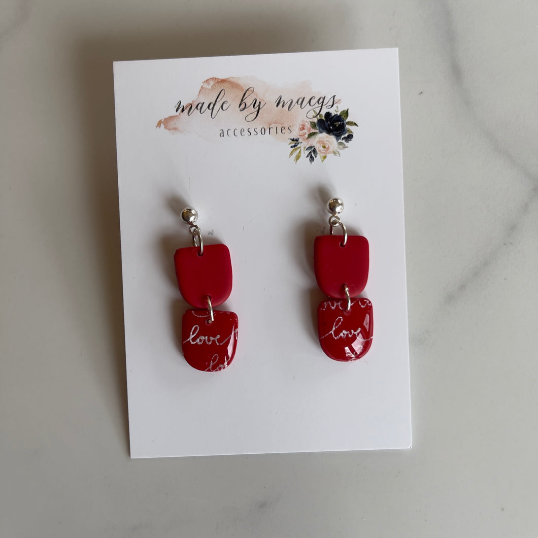 Cherry Red + Love Dangles